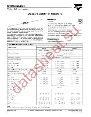 SFR2500001004FR500 datasheet  